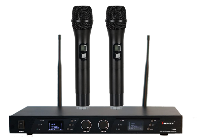 2 channels UHF wireless microphone YU25 2 channels UHF wireless microphone YU25